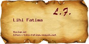 Lihi Fatima névjegykártya