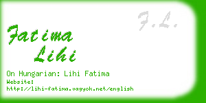 fatima lihi business card